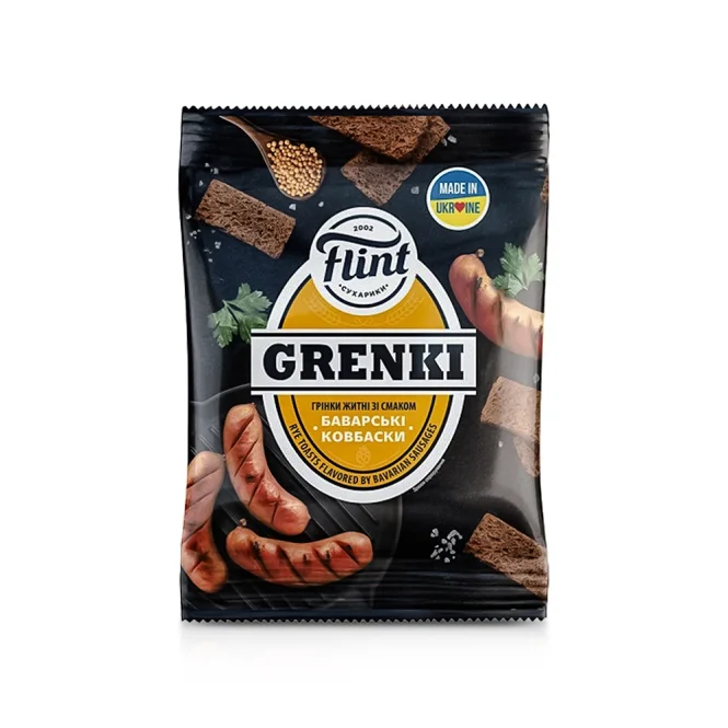  Schwarzbrotcroutons, mit Würstchengeschmack, Flint, 100 g 