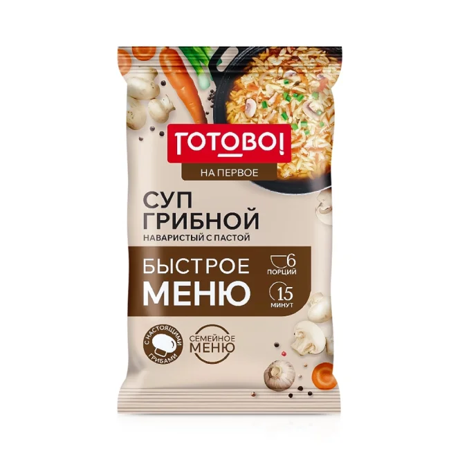 Суп грибной с пастой, 150 г