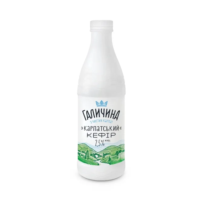  Кефир - Карпатский, 2,5 % жирность, Галичина, 870 г