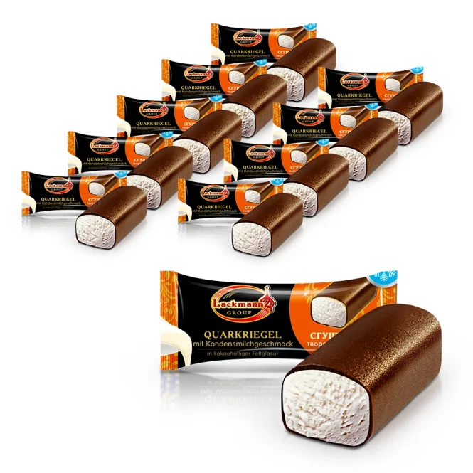 Quarkriegel in Schokoglasur mit Kondensmilchfüllung, Lackmann, 10 х 38 g