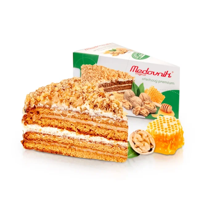 Honigtorte - Medowik, Premium, mit Walnüssen, Medovnik, 145 g