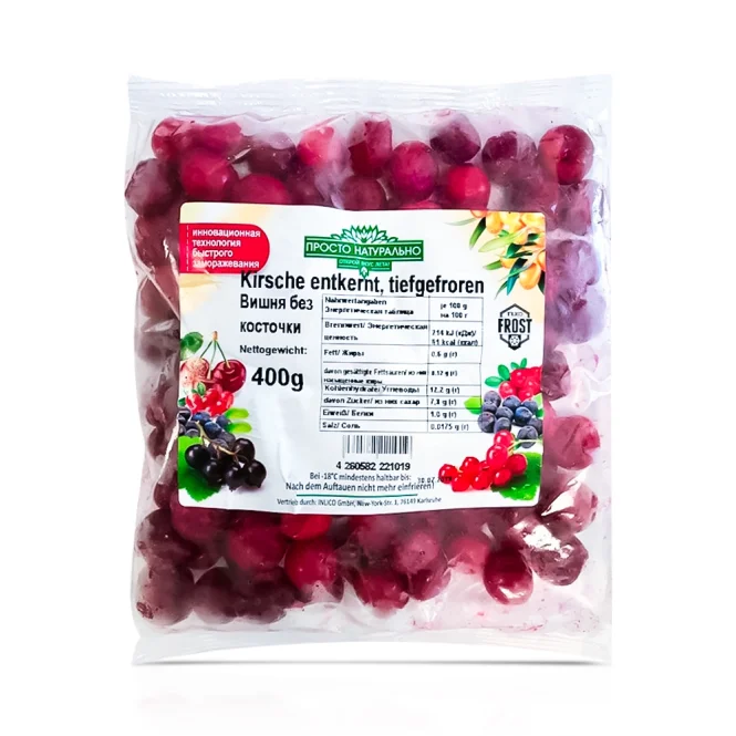 Вишня без косточки, замороженная, 400 г