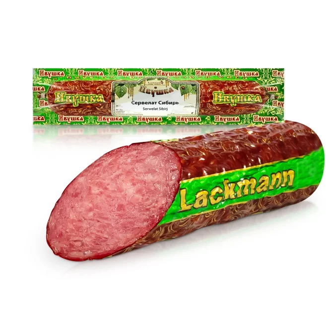 Колбаса сервелат - Сибирь, свино-говяжий, Lackmann, 330 г