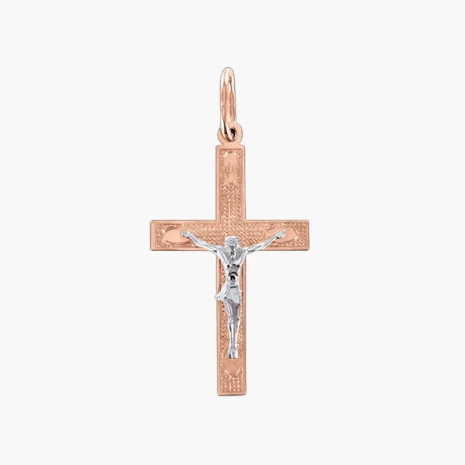 Kreuz, Rot- / Weißgold 585°, 30 mm