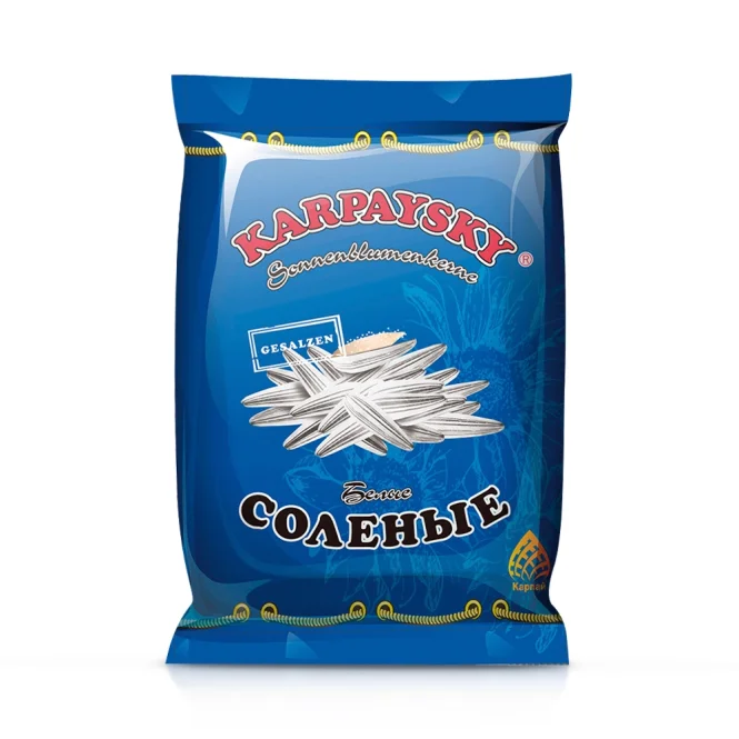 Geröstete weiße Sonnenblumenkerne mit Schale, gesalzen, Karpaysky, 200 g