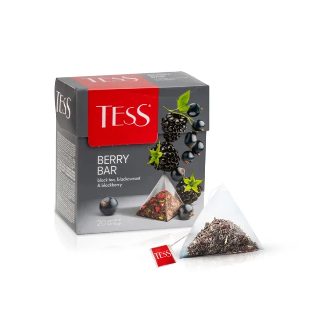  Чай чёрный - Berry Bar, со вкусом смородины и ежевики, Tess, 20 х 1,8 г