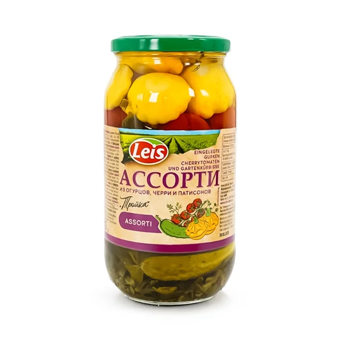  Gemüse-Mix - Trojka, Tomaten, Gurken, Patissons, Leis, 870 g