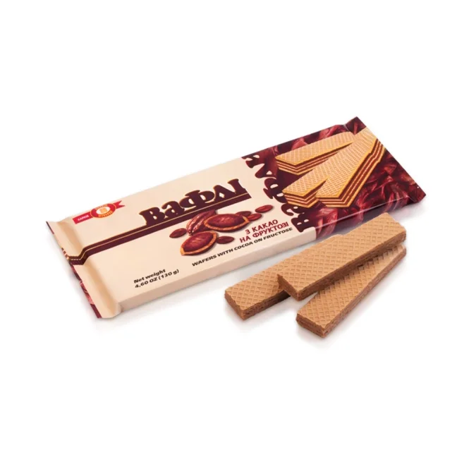 Вафли со вкусом какао, на фруктозе, ХБФ, 130 г