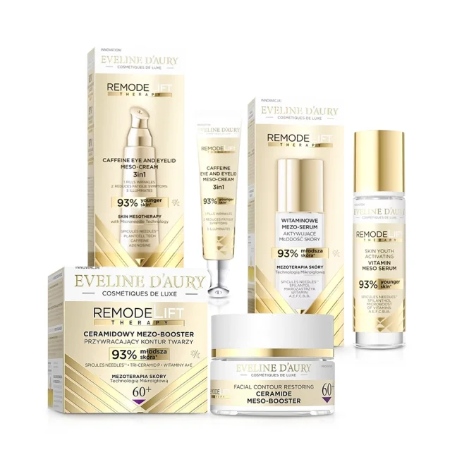 Набор для лица - RemodeLift Therapy, 60 +, крем + крем для век + сыворотка, Eveline D`Aury