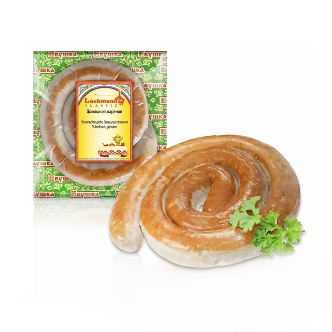 Bratwurst - Domaschnjaja sharenaja, Schweine- und Putenfleisch, Lackmann, 360 g