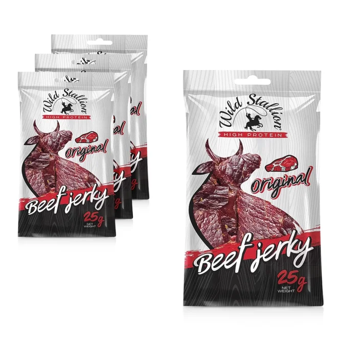 Getrocknetes Rindfleisch - Jerky Original, Wild Stallion, 4 х 25 g