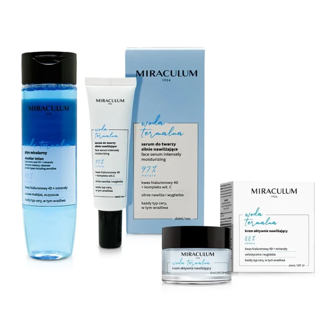 (Kopie) Gesichtsset - Thermalwasser, Peeling zum Waschen + Sprühnebel + Crememaske, Miraculum