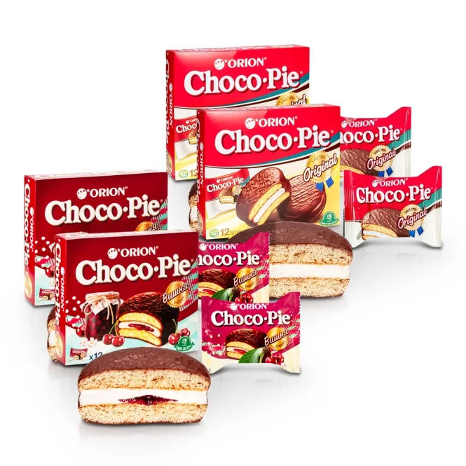 Набор бисквитов - Choco Pie, классический + вишня, 48 х 30 г