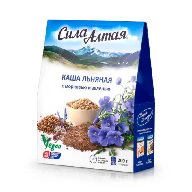 Leinsamenbrei, mit Karotten und Kräutern, Sila Altaja, 200 g