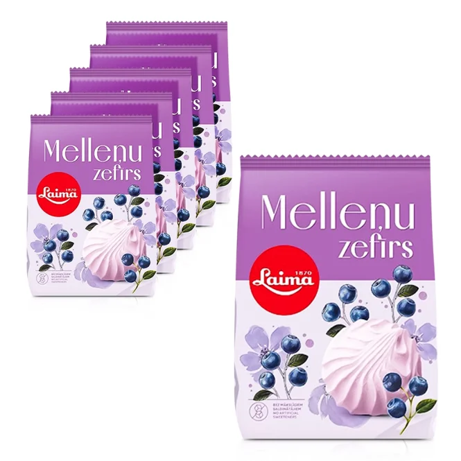 Zefir mit Blaubeerengeschmack, Laima, 6 х 200 g