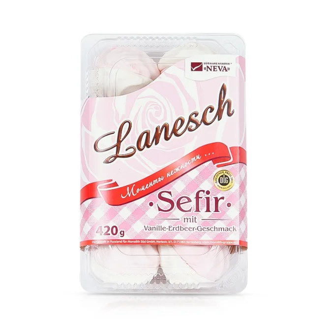 Schaumzuckerware - Lanesch, mit Vanille-Erdbeergeschmack, Neva, 420 g   