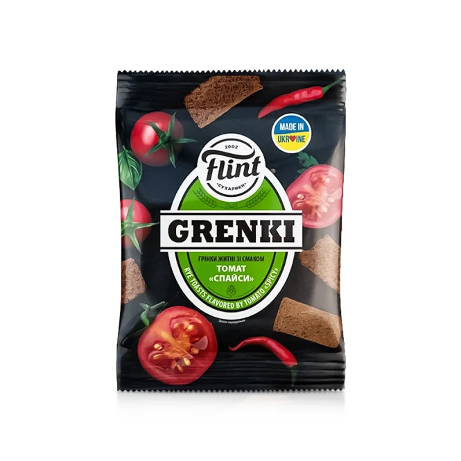 Гренки ржаные - Пикантный томат, Flint, 100 г