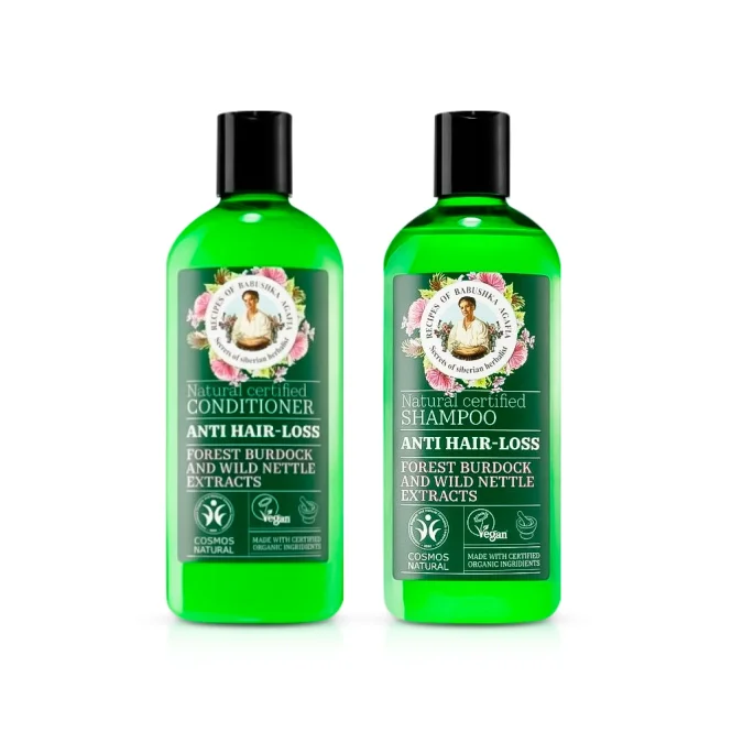 Haarset - Gegen Haarausfall, Shampoo + Conditioner, Rezepte der Oma Agafja