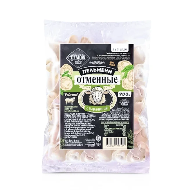 Пельмени - Отменные, с начинкой мяса баранины, Дымов, 900 г