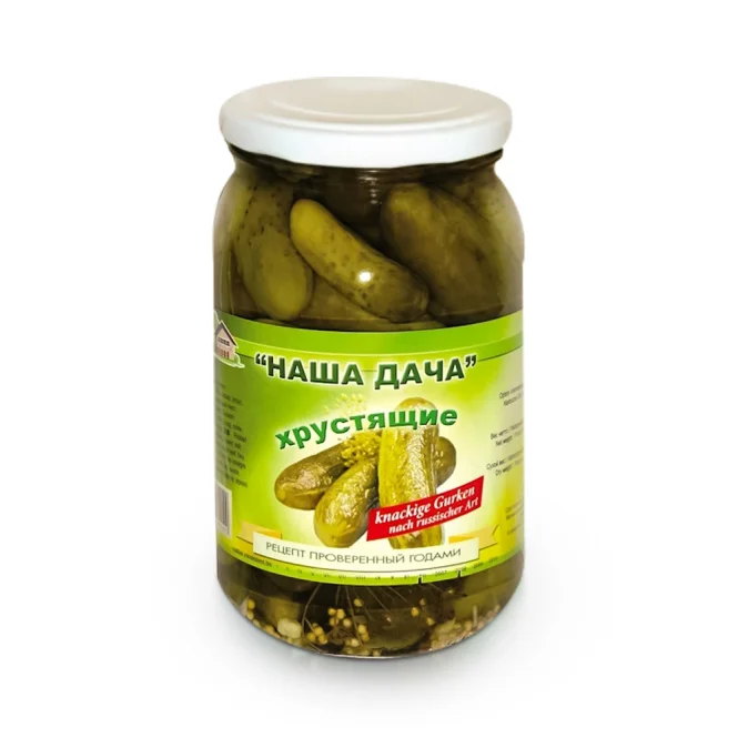 Огурцы хрустящие - Наша дача, ECOhoff, 870 г