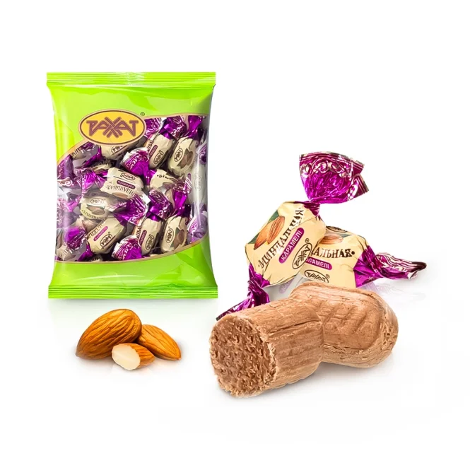 Hartkaramellen mit Mandeln, Rakhat, 150 g