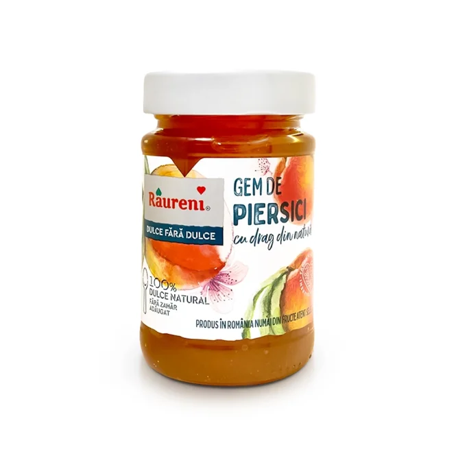 Konfitüre aus Pfirsich, ohne Zuckerzusatz, Raureni, 250 g
