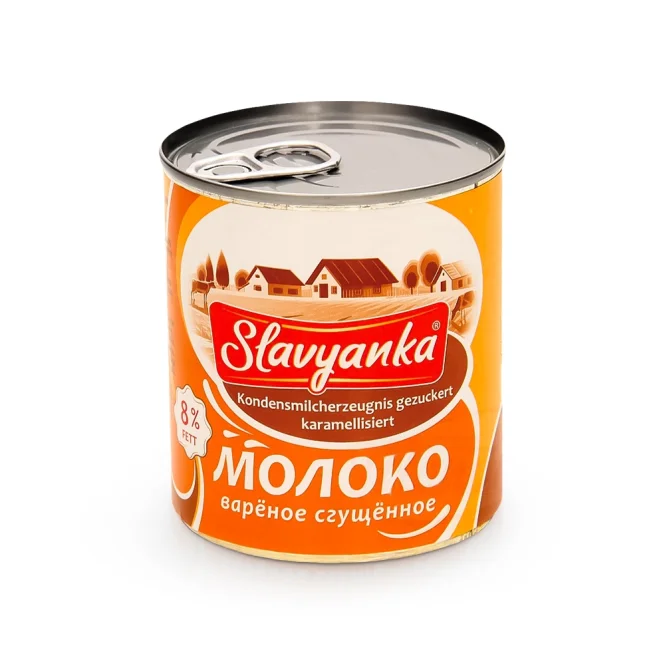 Сгущённое молоко, варёнoe, 8 % жирности, Slavyanka, 397 г