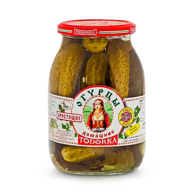  Огурцы - Домашние, хрустящие, 1 л