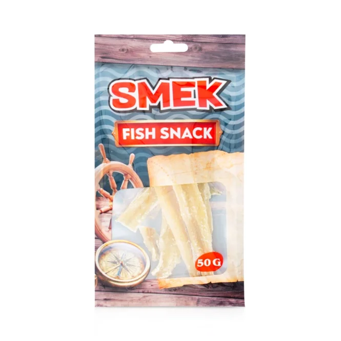 Snack aus Blauer Wittling Filet, getrocknet, Smek, 50 g