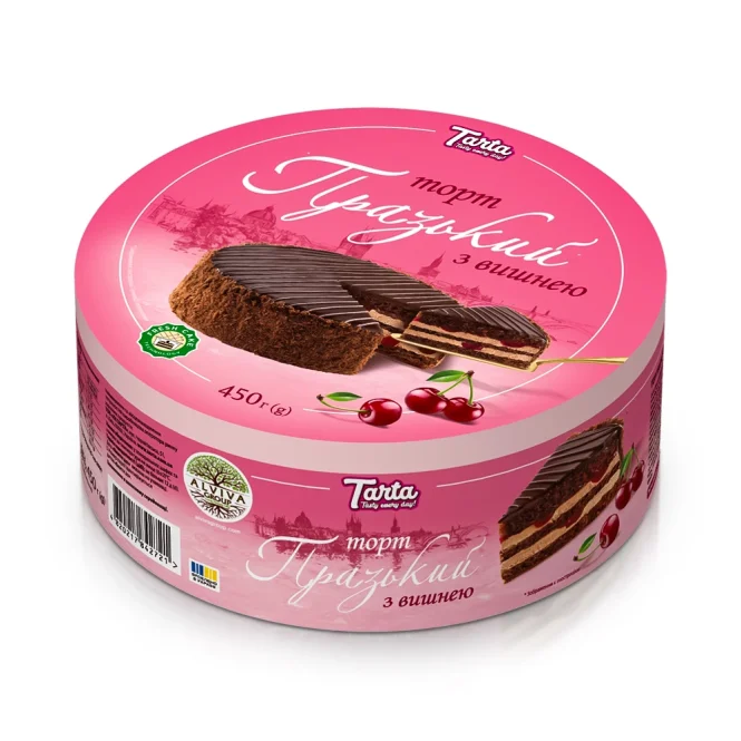 Торт - Пражский с вишней, Tarta, 450 г