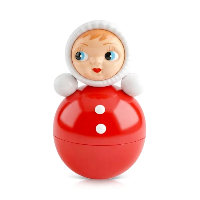 Музыкальная игрушка - Неваляшка, цвет красный, 15 см