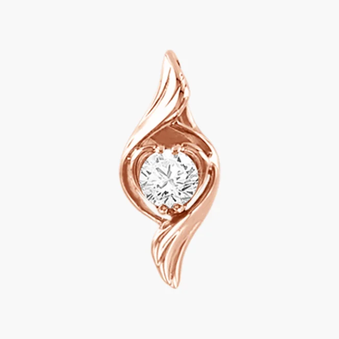 Anhänger, Rotgold 585°, Swarovski Kristall, 15 mm