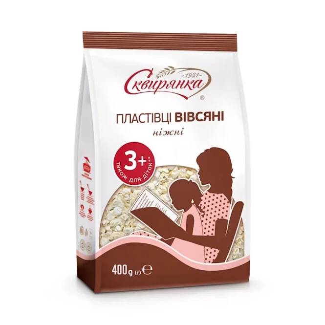  Хлопья овсяные - Нежные, Сквирянка, 400 г