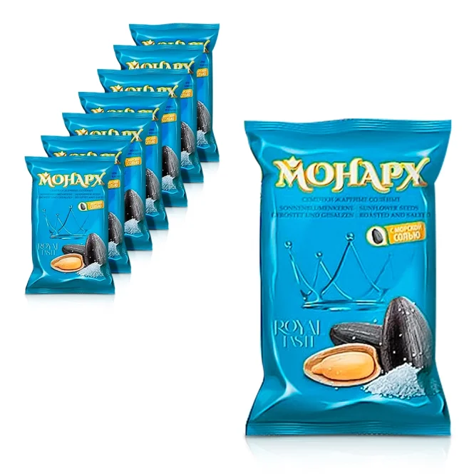 Семечки подсолнечные - Монарх, жареные, с морской солью, 8 х 300 г