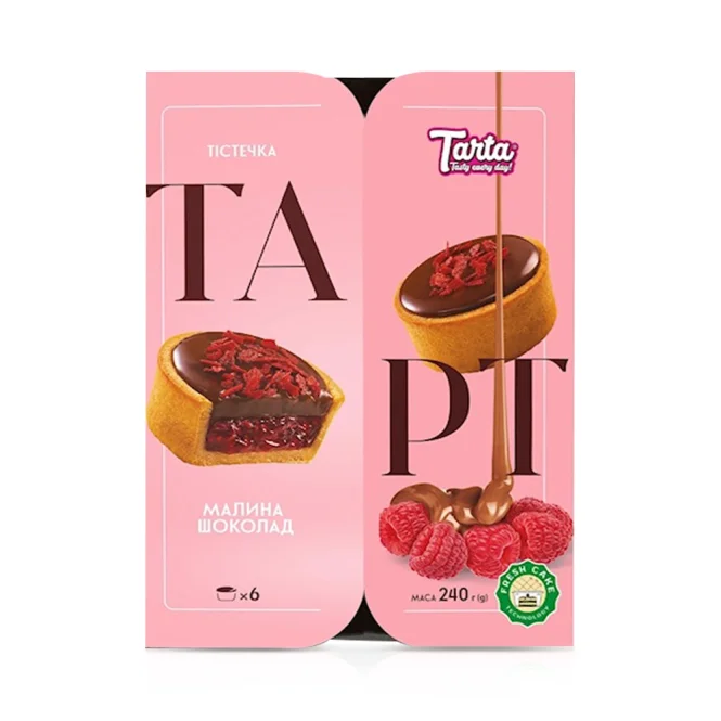 Tart - Himbeeren-Schokogeschmack, Tarta, 240 g