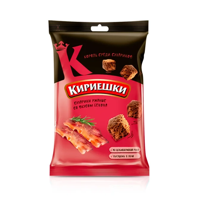 Brotcroutons -Kirieschki, mit Bacongeschmack, 100 g