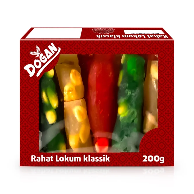 Orientalische Süßigkeiten - Rachat-Lukum klassik, mit Erdnüssen, 200 g