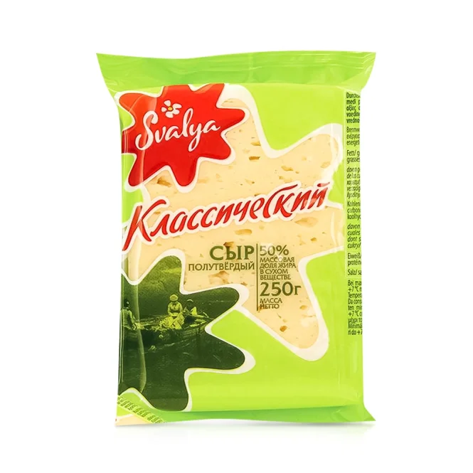 Schnittkäse - Klassicheskij, 50 % Fett, Svalya, 250 g