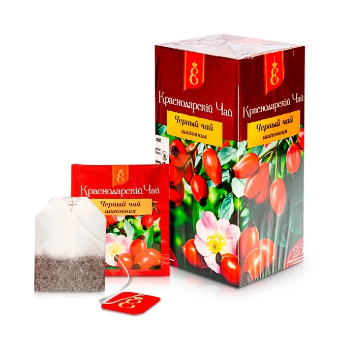 Schwarzer Tee mit Hagebutte und Apfel, 25 Beutel