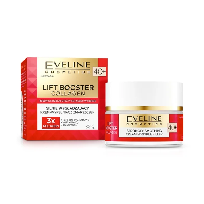 Крем для лица - Подтяжка и укрепление, 40 +, Collagen Lift Booster, Eveline, 50 мл