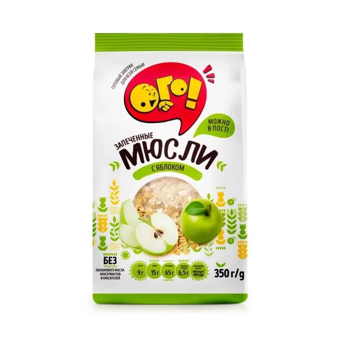 Müsli mit Apfel, OGO!, 350 g 