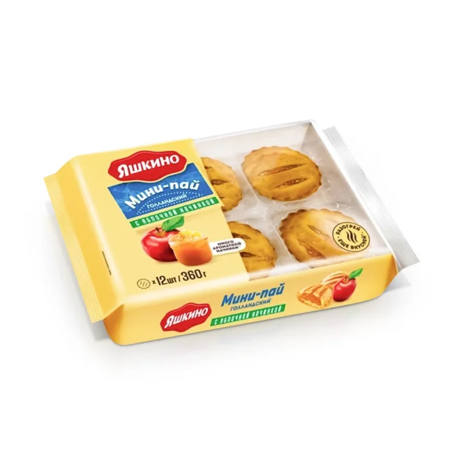 Kekse - Mini-Pie nach Hollandischer Art, mit Apfelfüllung, Jaschkino, 360 g