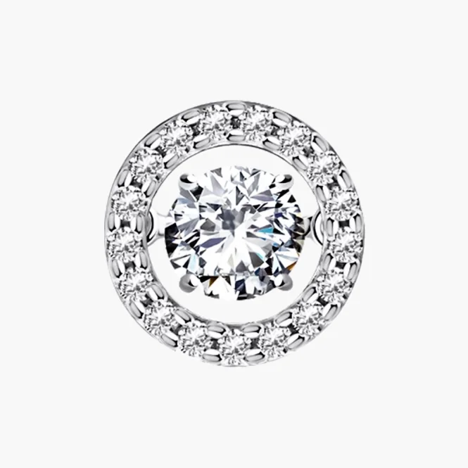 Anhänger, Silber 925°, Zirkonia, 13 mm