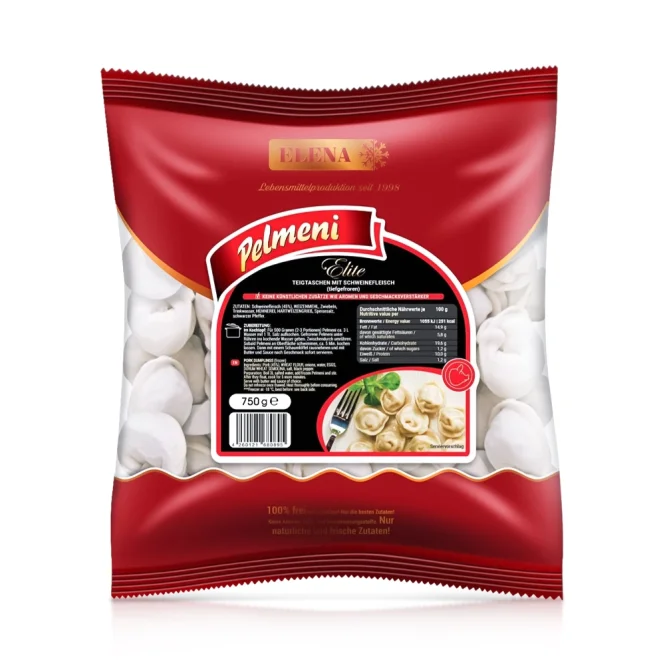 Пельмени - Элитные, с мясом свинины, Elena, 750 г