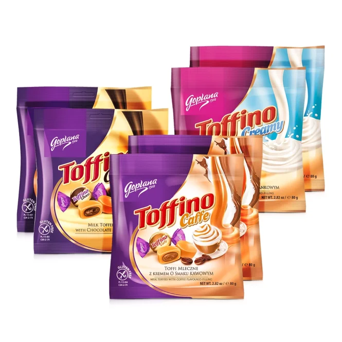 Probierpaket Weichkaramellen, Toffino, 6 x 80 g
