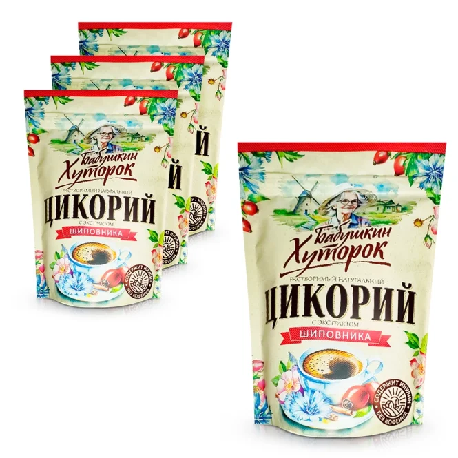 Zichorien-Pulver mit Hagebutten, Babuschkin Khutorok, 100 g х 4