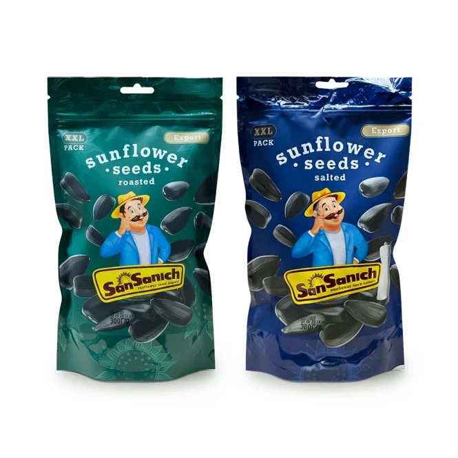 Набор семечек - Сан Саныч, жареные, солёные и не солёные, 2 х 300 г