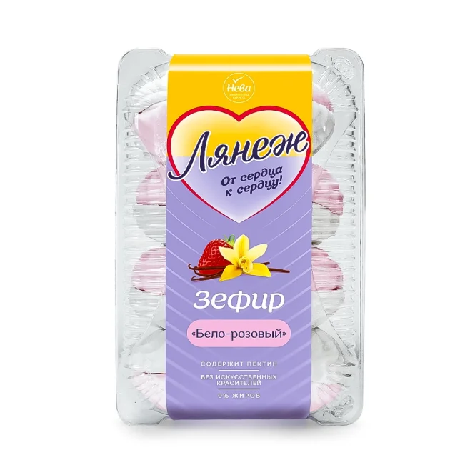 Zefir - Lanesch, weiß-rosa, Neva, 420 g