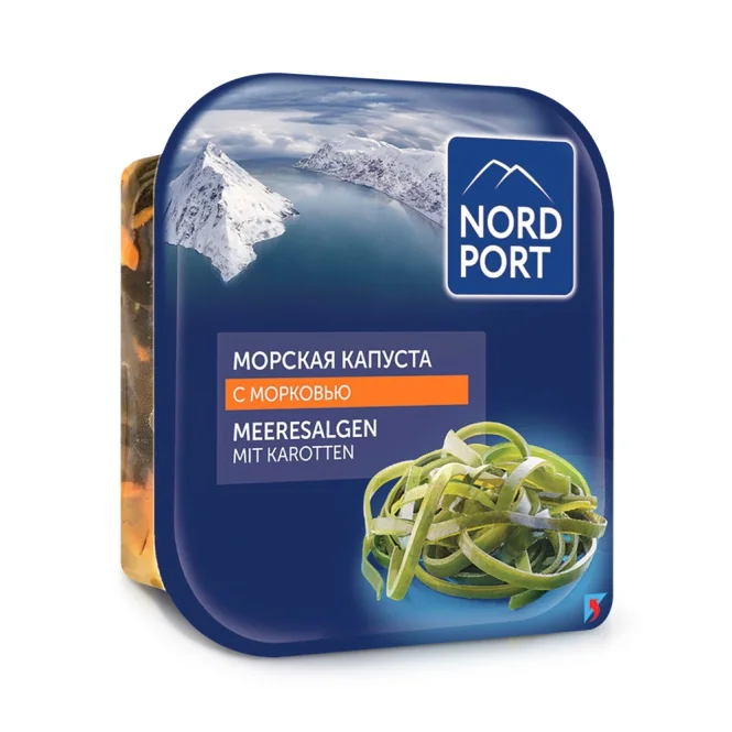 Meeresalgen eingelegt mit Karotten, Nord Port, 200 g