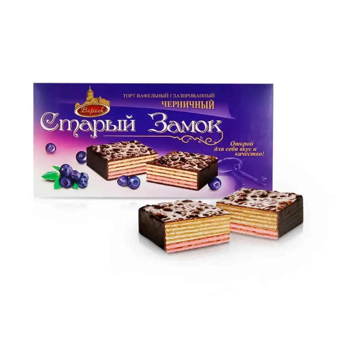 Waffeltorte mit Blaubeeregeschmack, 250 g